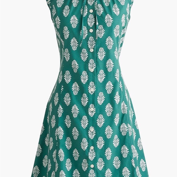 J. Crew Dresses & Skirts - J. Crew Ruffle Tie-Neck Mini Dress with White Botanical Print